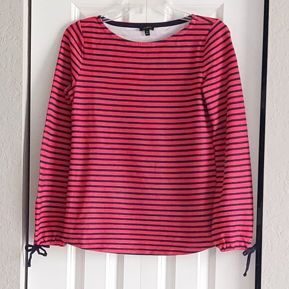 Talbots Red & Blue Stripe Long Sleeve Sweater Top Women's Size XS - Picture 1 of 9